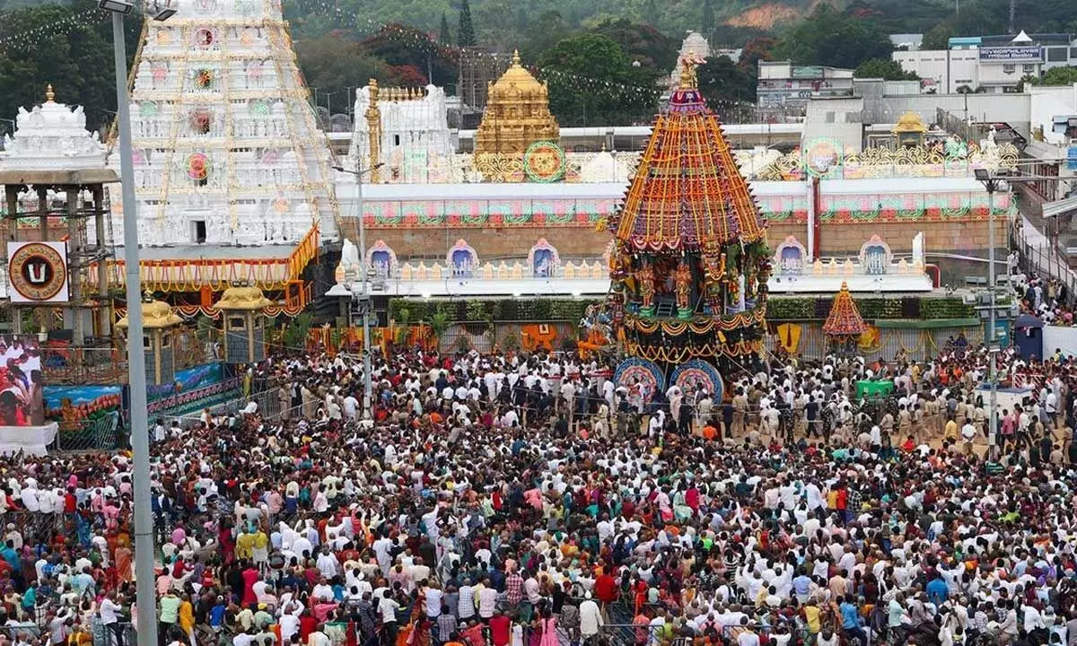 Devotional Fervour Marks Brahmotsavams in Tirupati Temples Devotional Fervour Marks Brahmotsavams in Tirupati Temples