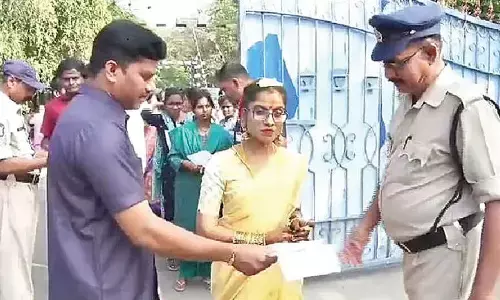 Newlywed Mamatha rushes from mandapam to exam hall in Tirupati