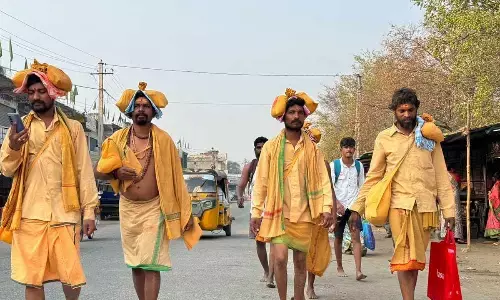 Shiva Devotees Embark on a Pilgrimage to Srisailam for Mahashivaratri