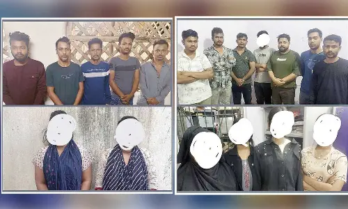 18 illegal migrants running brothel house arrested, 2 minor girls rescued