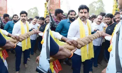 Lokesh participates in Rathotsavam