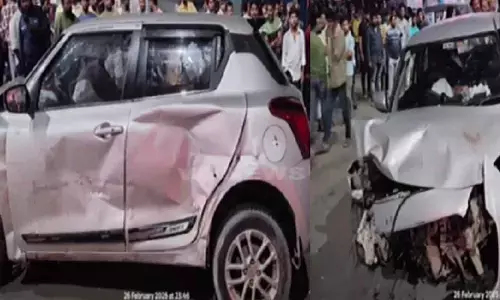 Hyderabad: 5 injured as car crashes into Metro pillar