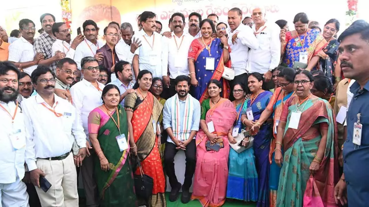 CM Revanth Reddy Reunites with Childhood Friends and Teachers in Wanaparthy CM Revanth Reddy Reunites with Childhood Friends and Teachers in Wanaparthy