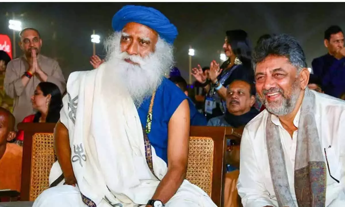 DCM Shivakumar defends attending Sadhguru’s event