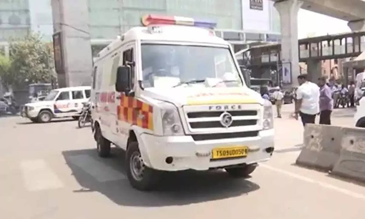 Ambulance Misuse Exposed: Hyderabad Traffic Police Seize Vehicle Transporting Dogs