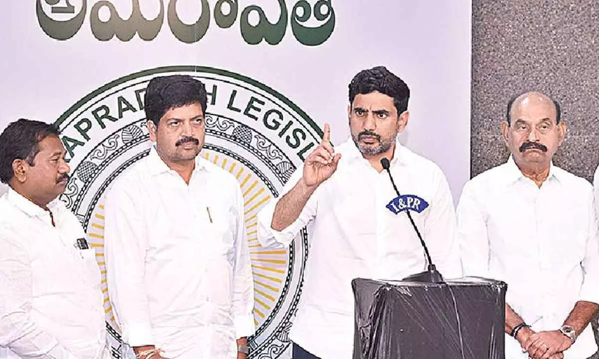 Lokesh lambasts YSRCP for demanding oppn party status in Assembly Lokesh lambasts YSRCP for demanding oppn party status in Assembly