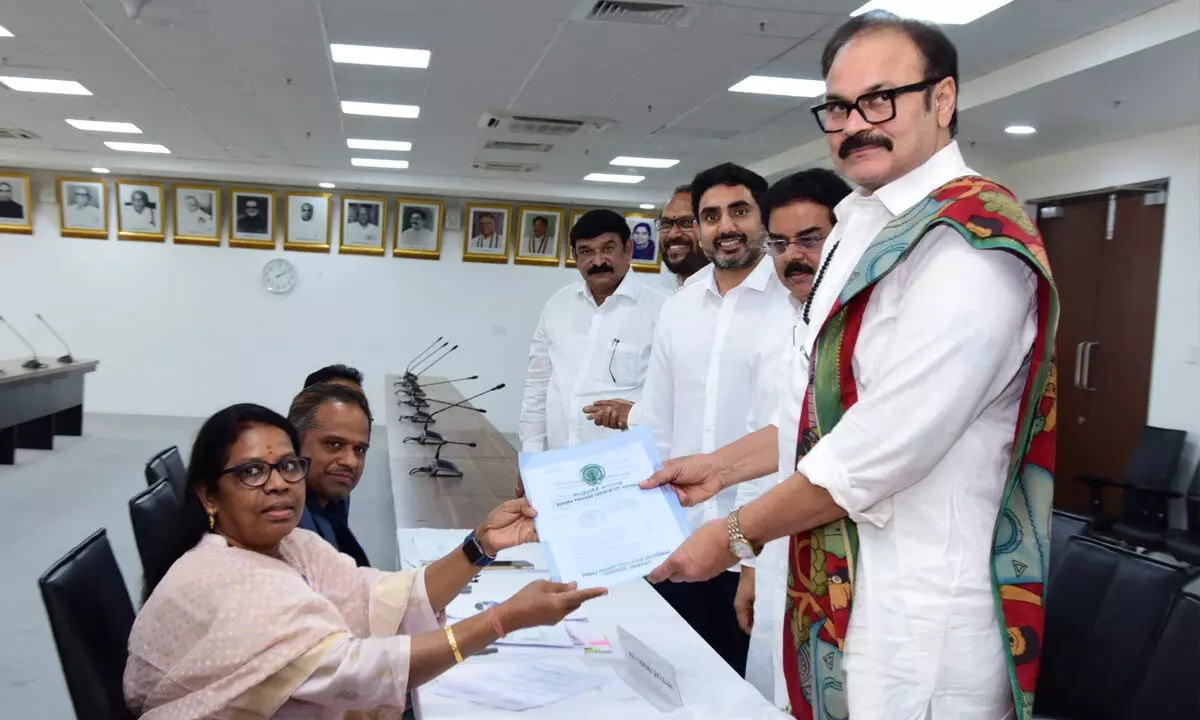 Nagababu files nomination for MLC elections Nagababu files nomination for MLC elections