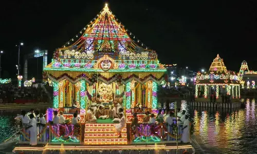 Srivari Salakatla Teppotsavam begins