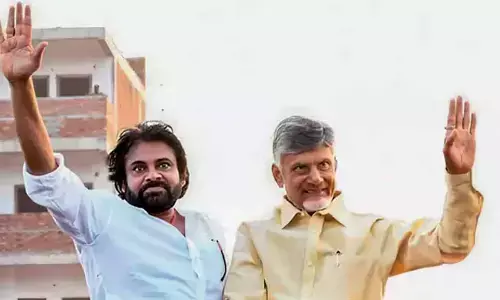 Chandrababu and Lokesh wishes Pawan on Jana Senas 12th formation day