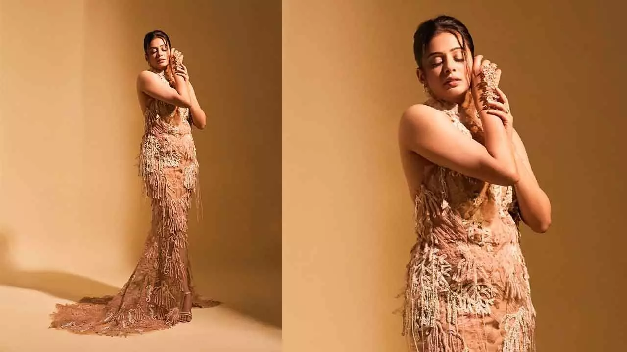 Priyamani stuns in cream elegance Priyamani stuns in cream elegance