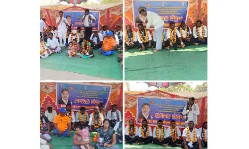 MRPS Leaders Stage Relay Hunger Strike in Jogulamba Gadwal, Demand SC Classification Law.
