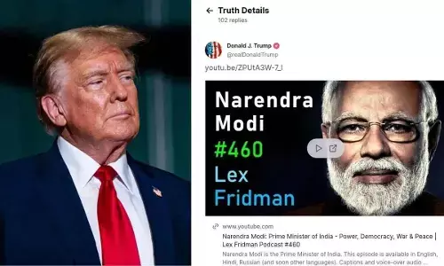 Trump shares Modi’s podcast on his handle