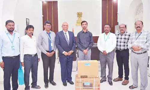 Canara Bank donates computers to DRDA office