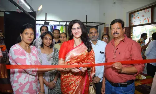 Socialite Ananya A Simlai Inaugurates Handloom India Expo at Banjara Hills