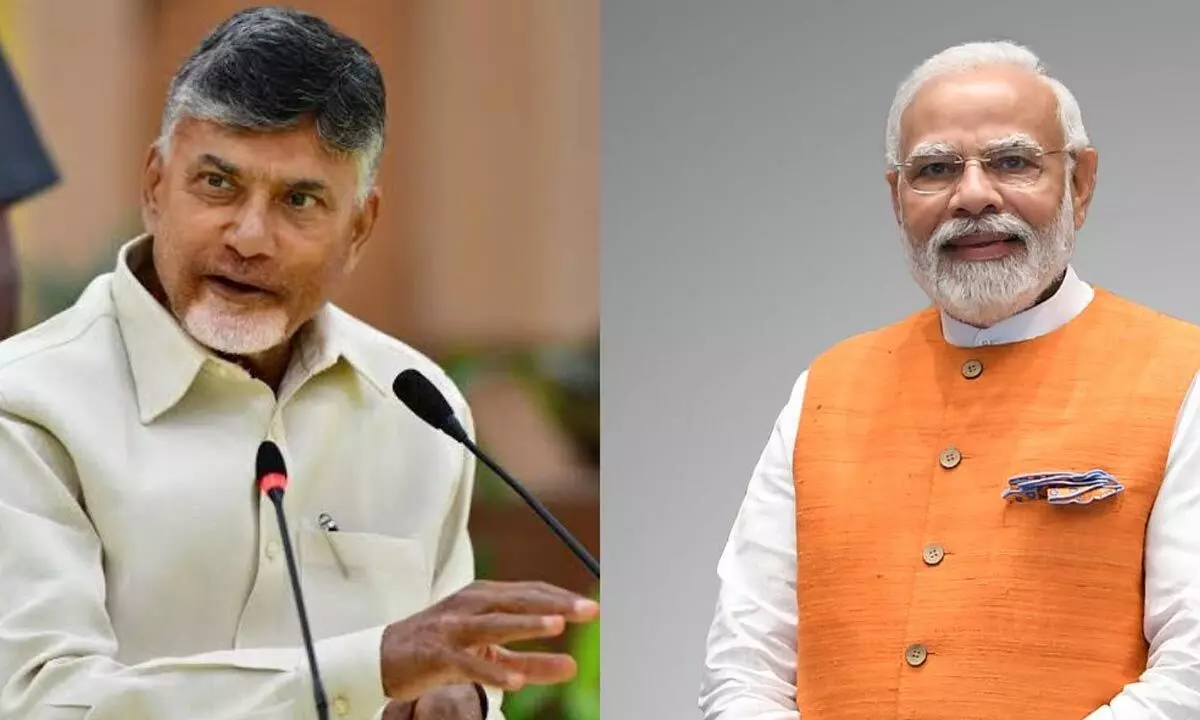 Chandrababu and PM Modi Pay Tribute to freedom fighters