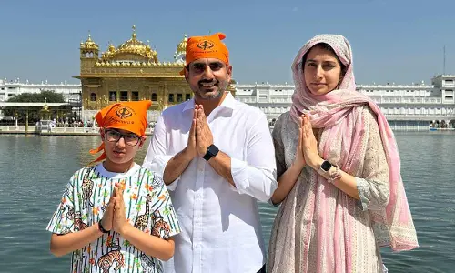 Nara Lokesh and Family Visit Golden Temple, Pray for Peace and Happiness