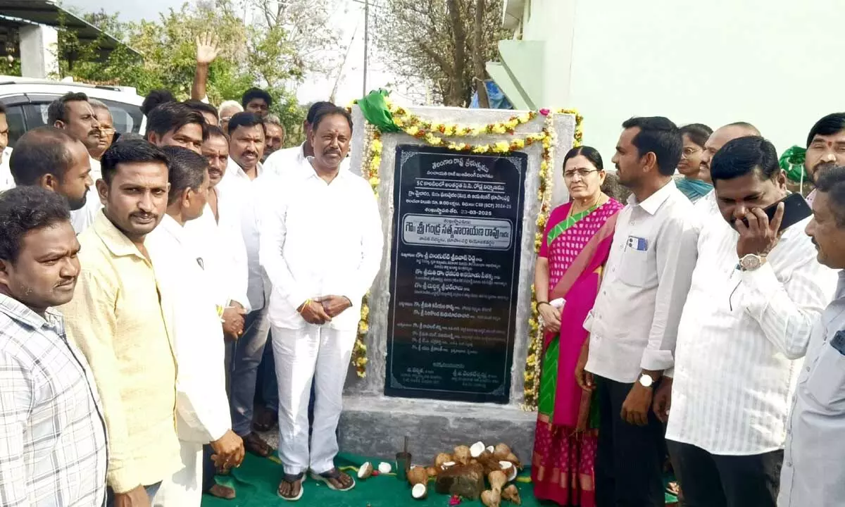 Foundation stones laid for devpt works worth Rs 13.35 cr Foundation stones laid for devpt works worth Rs 13.35 cr