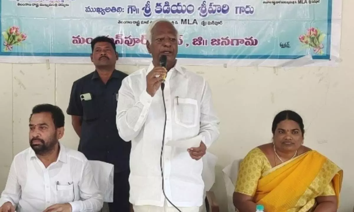 Providing water to every acre my top agenda: Kadiyam Providing water to every acre my top agenda: Kadiyam