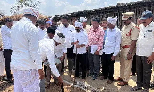 MLA performs groundwork for Indiramma houses