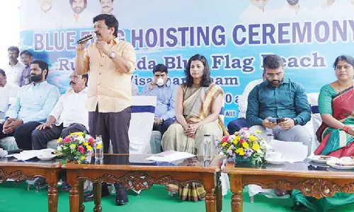 Tourism Minister hoists Blue Flag at Rushikonda Beach