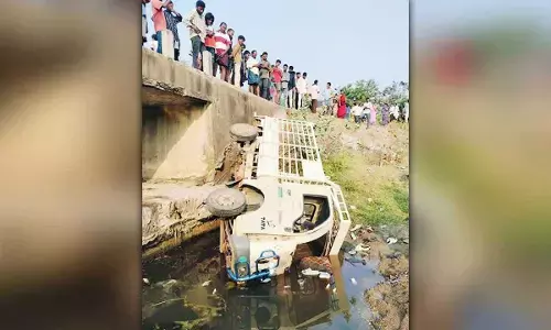 15 injured as mini goods plunges into stream