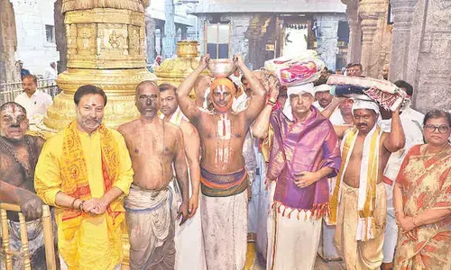 Koil Alwar Tirumanjanam conducted ahead of Ugadi