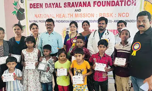 Hearing aids distributed to kids with hearing impairments