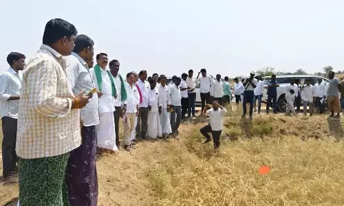 Former Minister Singireddy Niranjan Reddy Blames Government for Crop Failures, Demands Compensation for Farmers