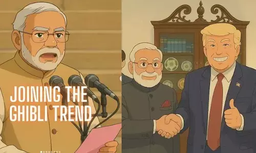 PM takes part in Studio Ghibli trend, posts pics with Trump