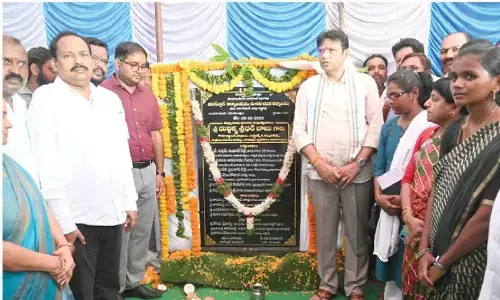 Minister Sridhar Babu lays foundation for Tahsildar office