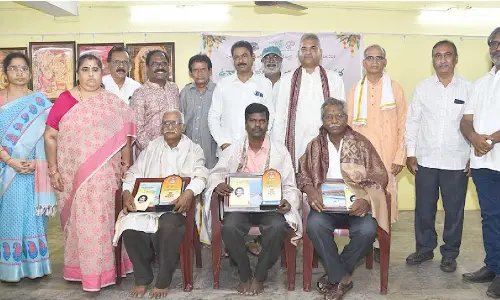 Artworks showcased at Ugadi Chitra Utsavam