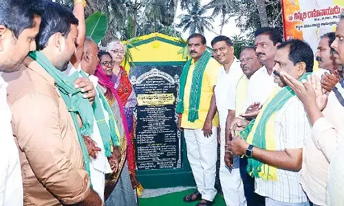 Nimmala lays foundation for rural infra projects