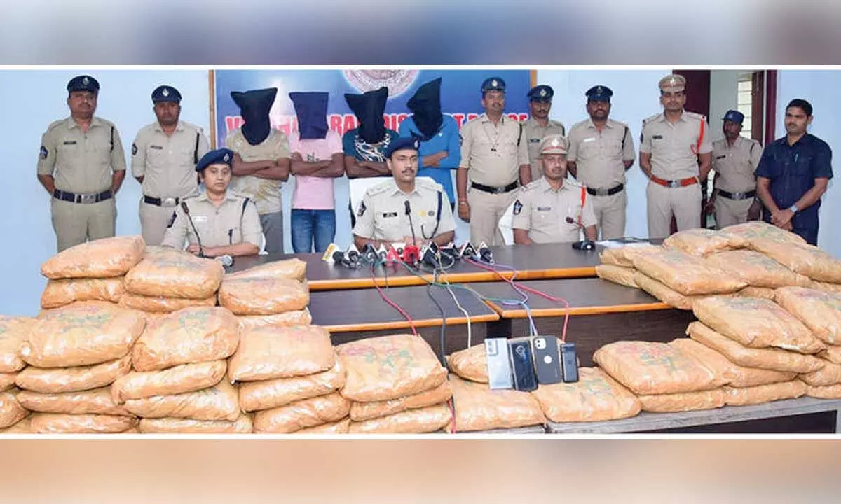 147 kg ganja seized, four arrested