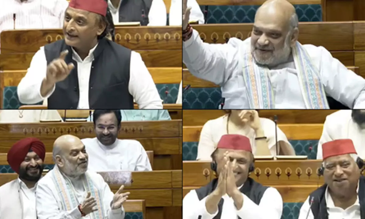 Amit Shah & Akhilesh Yadav’s lighter exchange in LS over party president Amit Shah & Akhilesh Yadav’s lighter exchange in LS over party president