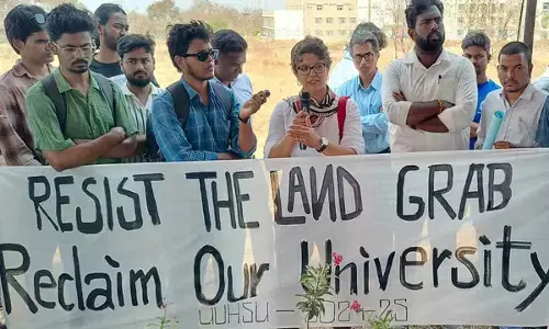 Fourth day of student protests at HCU: Demand to halt land auction intensifies