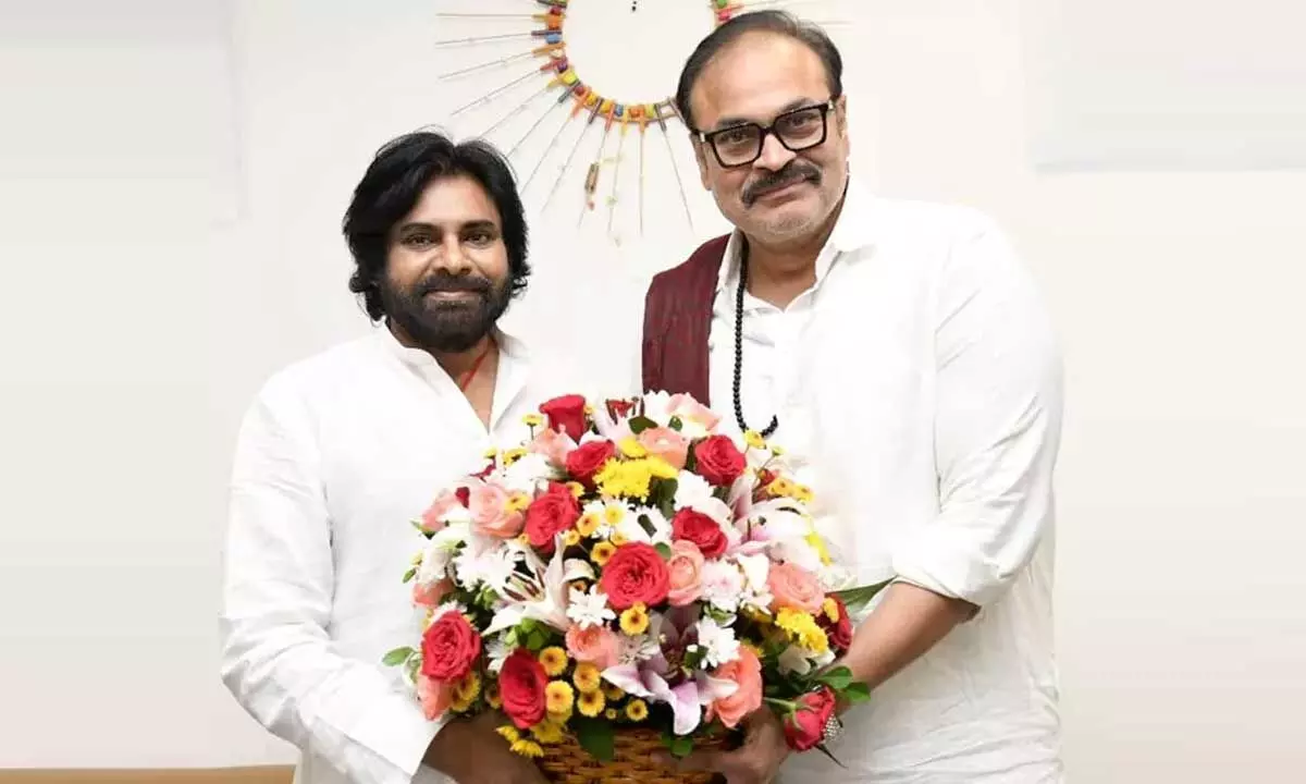 Jana Sena MLC Nagababu meets Dy. CM Pawan Kalyan after taking oath
