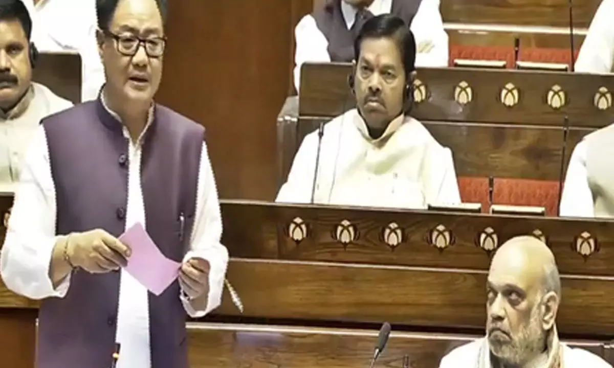 Rijiju presents Waqf Bill in RS, lists ‘positive’ amendments as compared to UPA Rijiju presents Waqf Bill in RS, lists ‘positive’ amendments as compared to UPA