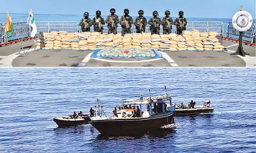 INS Tarkash intercepts, seizes over 2,500 kg narcotics in Indian Ocean