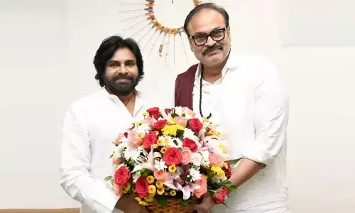 Jana Sena MLC Nagababu meets Dy. CM Pawan Kalyan after taking oath