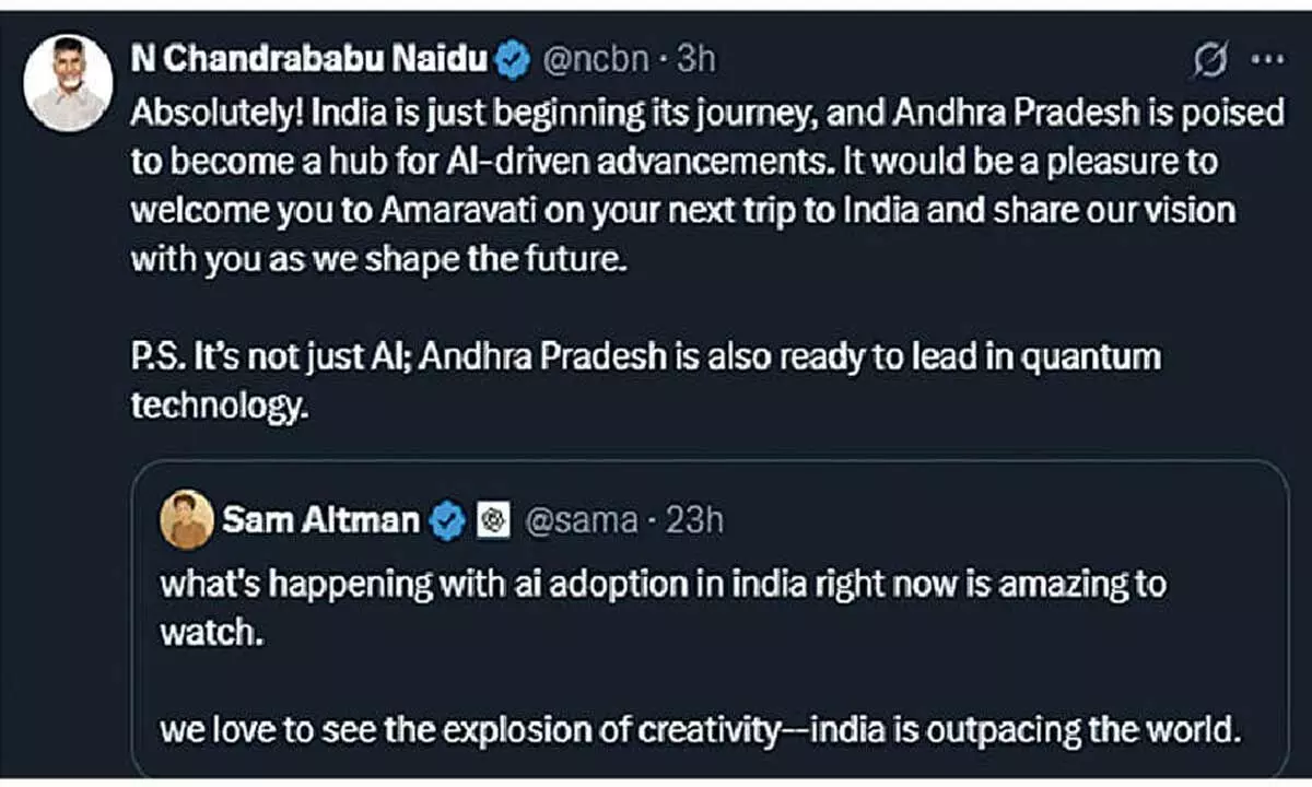 CM invites OpenAI CEO Altman to Amaravati