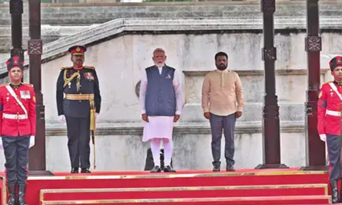 PM Modi accorded ceremonial welcome in Sri Lanka