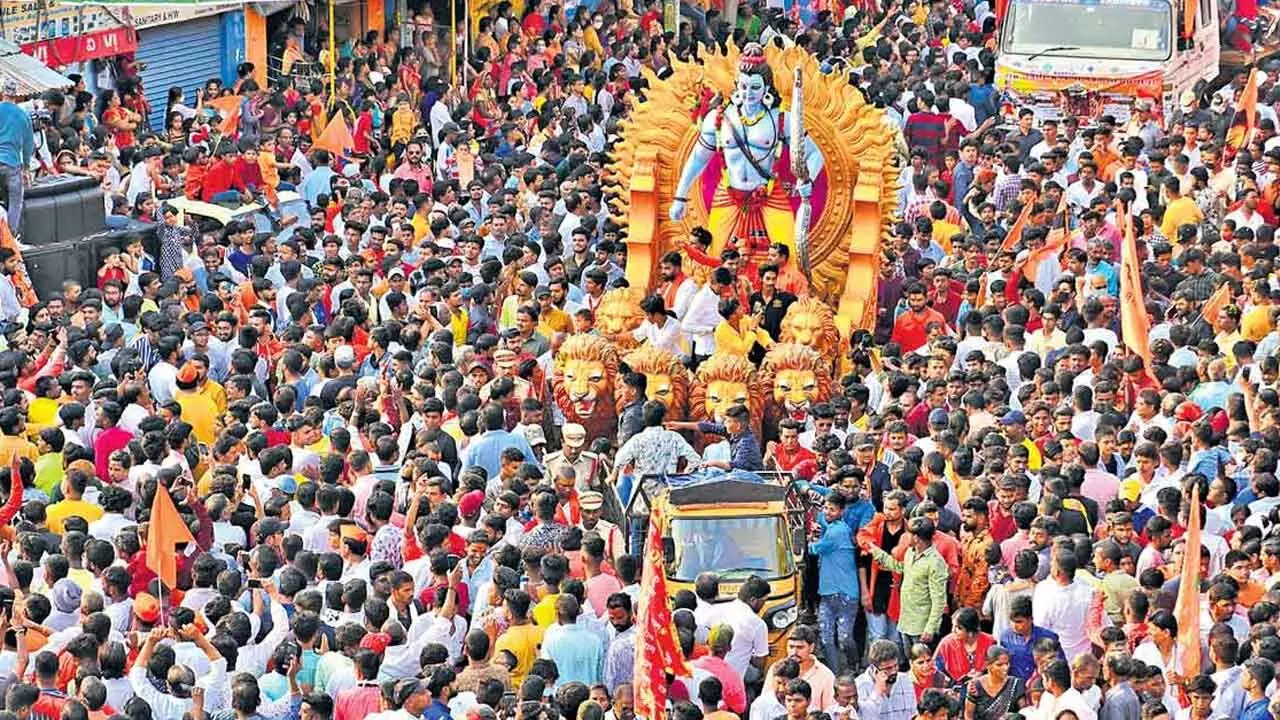 Sri Rama Navami Shobha Yatra Commences Amid Devotional Fervour in Seetharambagh Sri Rama Navami Shobha Yatra Commences Amid Devotional Fervour in Seetharambagh