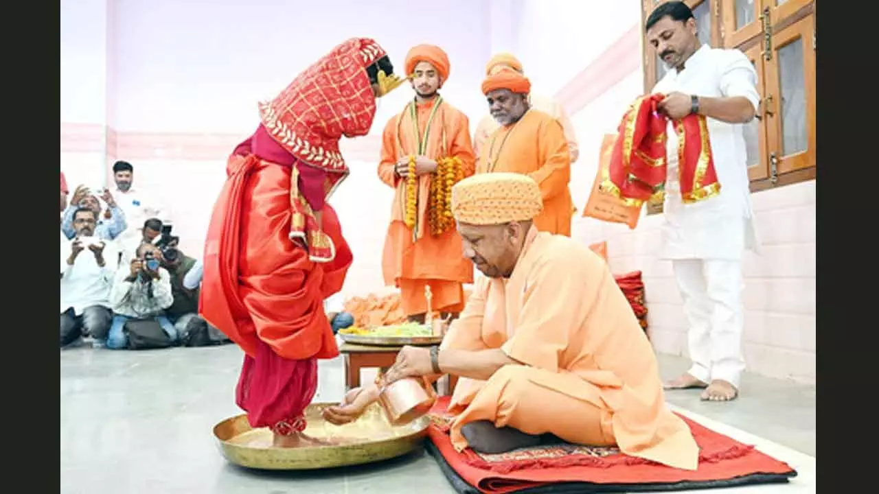 CM Yogi performs ‘Kanya Pujan’, says ‘respecting womanhood is collective responsibility’