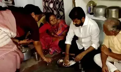 Revanth Reddy reviews welfare delivery during visit to Sarapaka family
