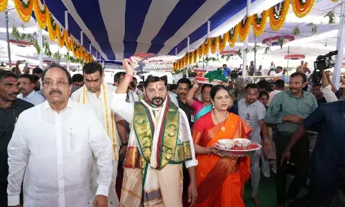 Revanth celebrates Sri Ram Navami at Bhadradri temple
