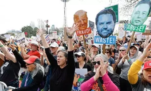 Hands Off! protestsm across us