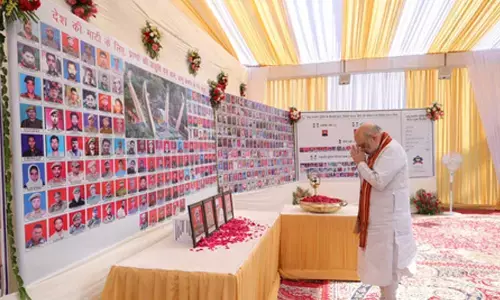 HM Shah in Srinagar, visits family of martyred Dy SP Humayun Bhat