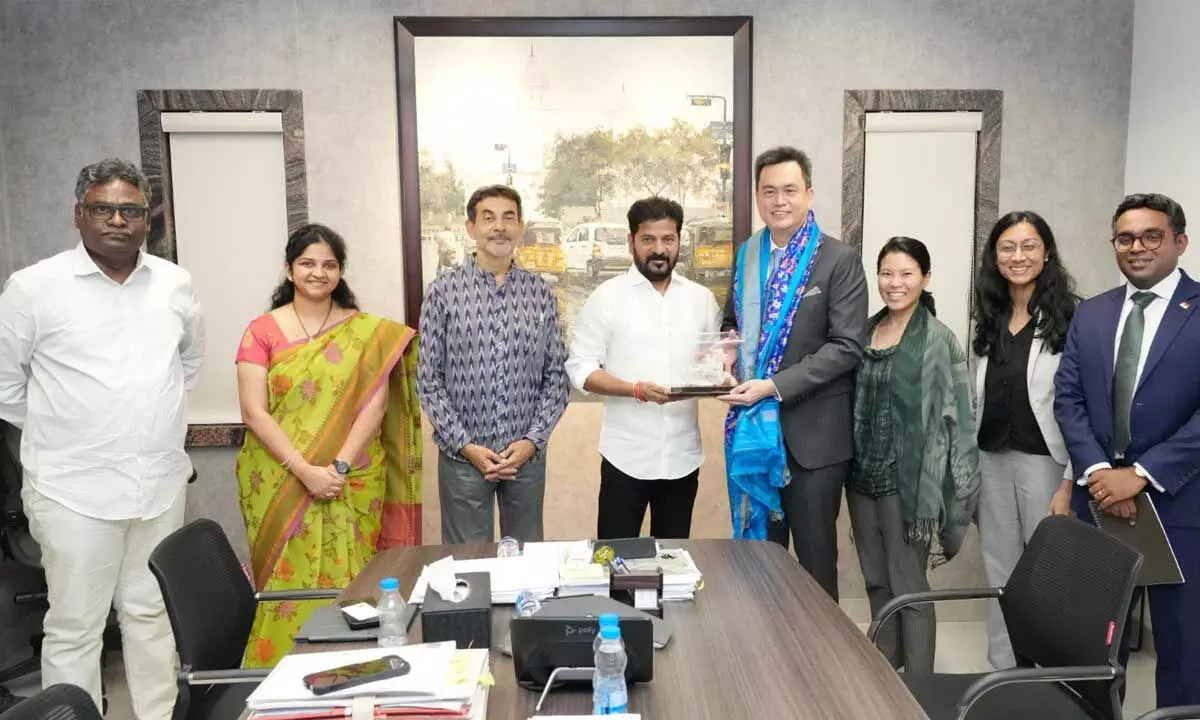 Singapore Consul General Meets Telangana Chief Minister Revanth Reddy in Hyderabad