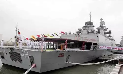 INS Sahyadri in Colombo for joint activities