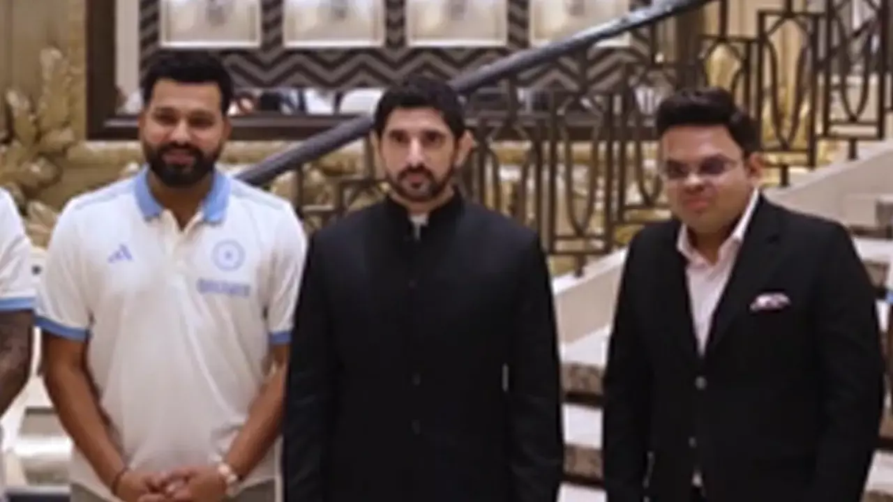 Hardik, Rohit, Suryakumar meet Dubai crown prince in Mumbai during business forum